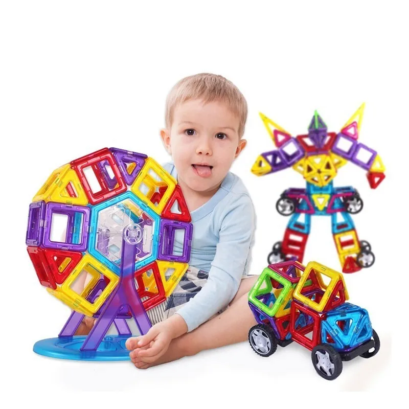 Магнитные игрушки строительные блоки Магнитный архитектурный дизайн дети