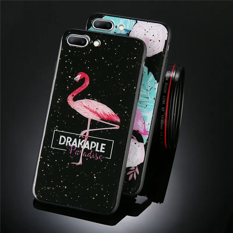 Lovebay Fashion Flamingo Phone Case For iPhone X 6 6S 7 8 Plus TPU Shell 3D Flower Pattern Back Cover Coque XS MAX XR |