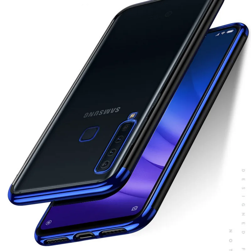 Plating Soft Tpu Case For Samsung Galaxy A6 A8 Plus A5 A7 A9 2018 A10 A30 A50 M10 M20 Transparent Silicon Clear Cover Back |