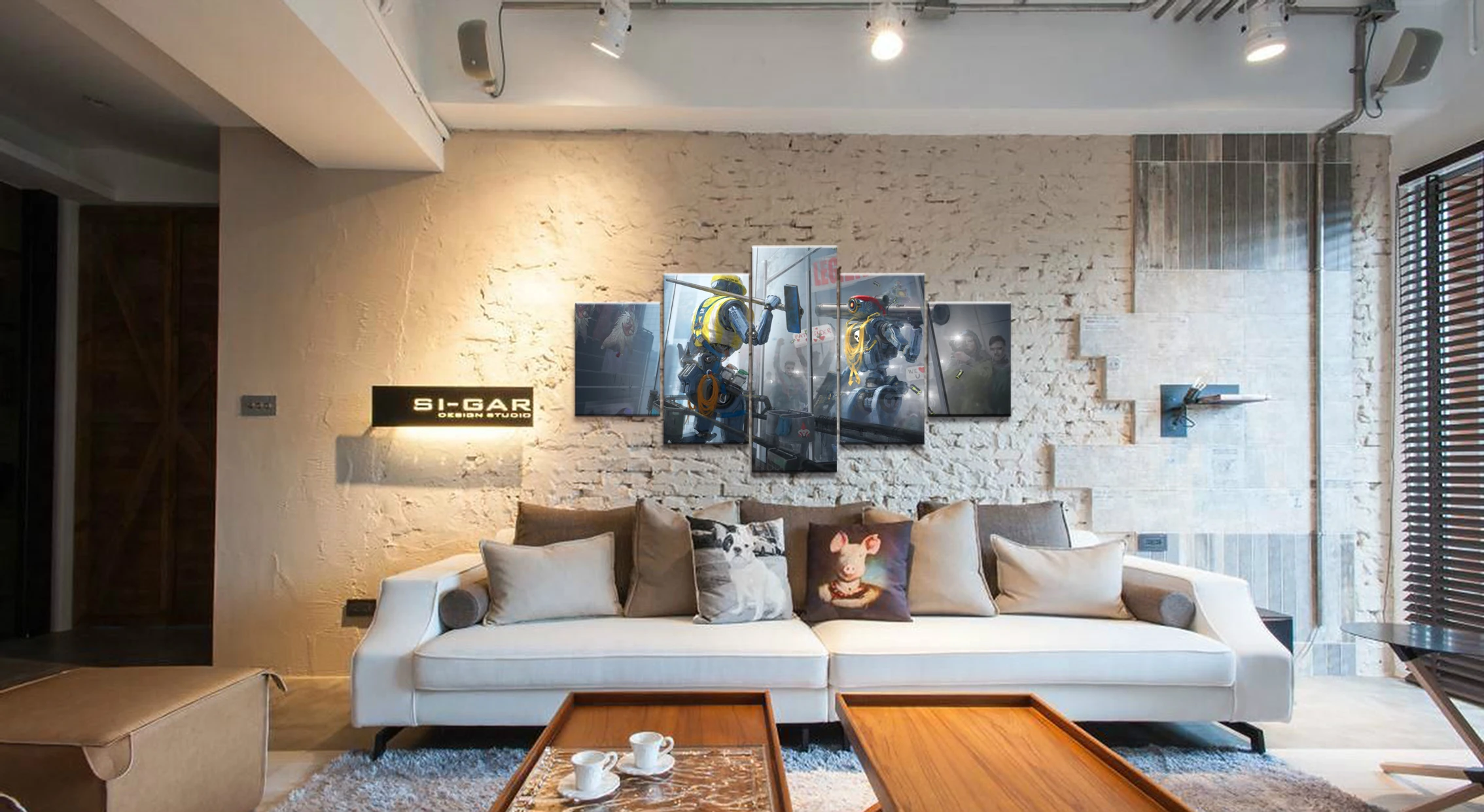 Home Decor Poster HD Pictures Prints Canvas 5 Piece Modular Apex Legends Game Living Room Art Decorative Cartoon Painting Framed | Дом и сад