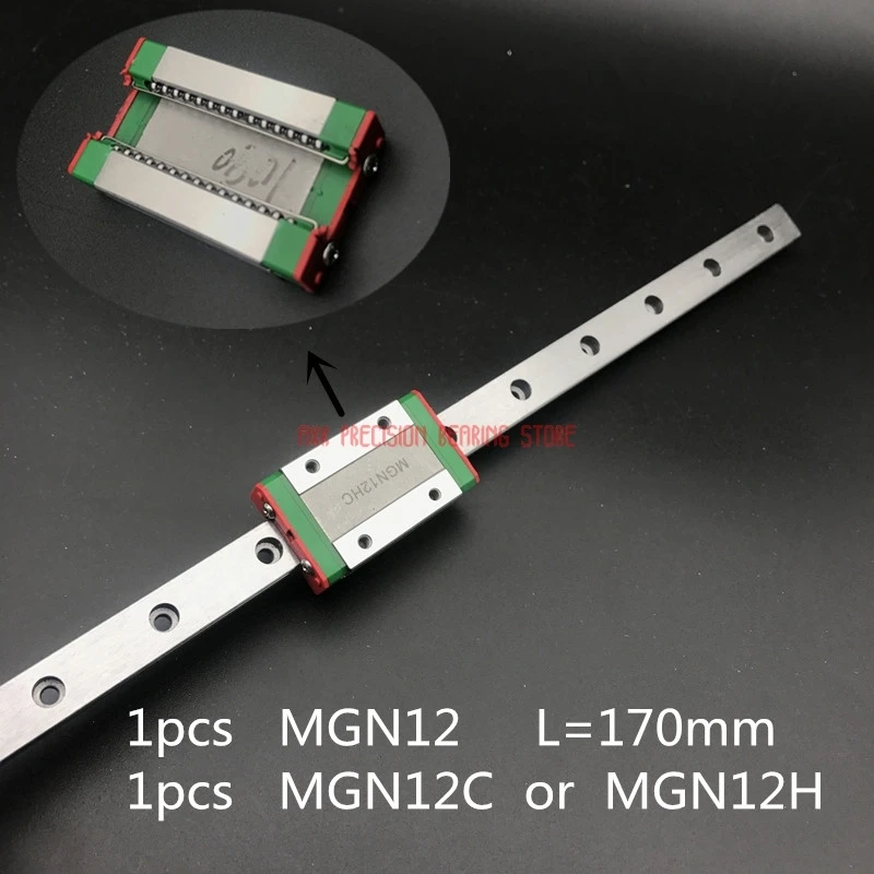 2021 Cnc Router Parts Linear Rail 12mm Linear Guide Mgn12 L= 170mm Rail Way + Mgn12c Or Mgn12h Long Carriage For Cnc X Y Z Axis