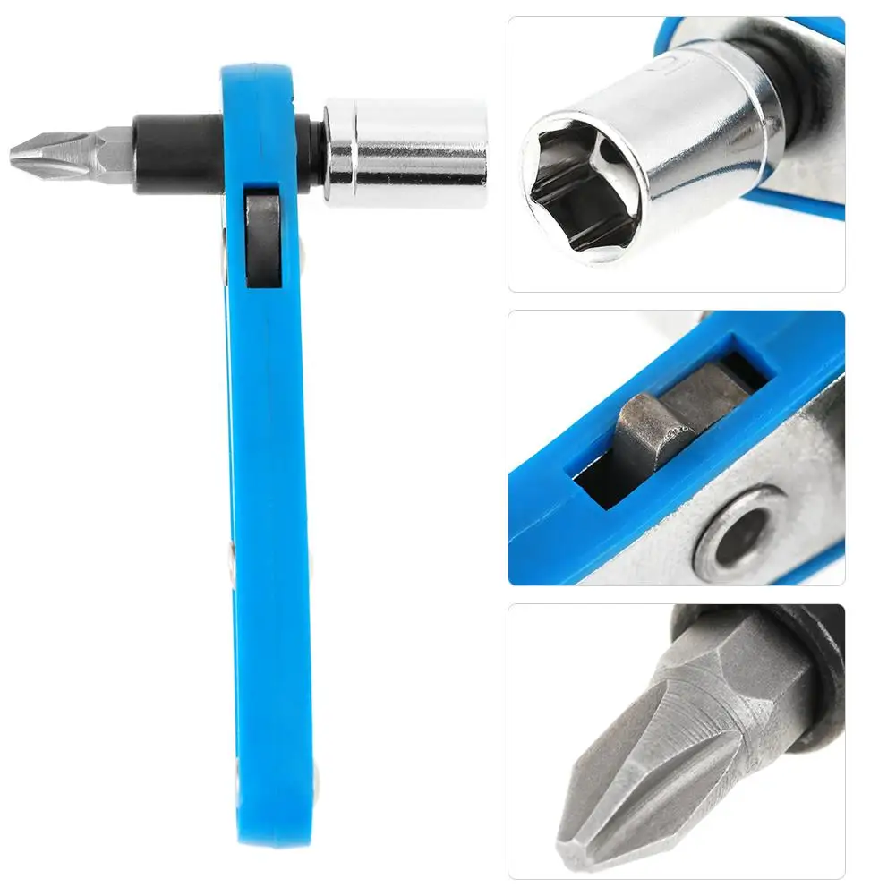 Набор отверток 3 в 1 комплект голубых насадок с храповым механизмом|Отвертка| |