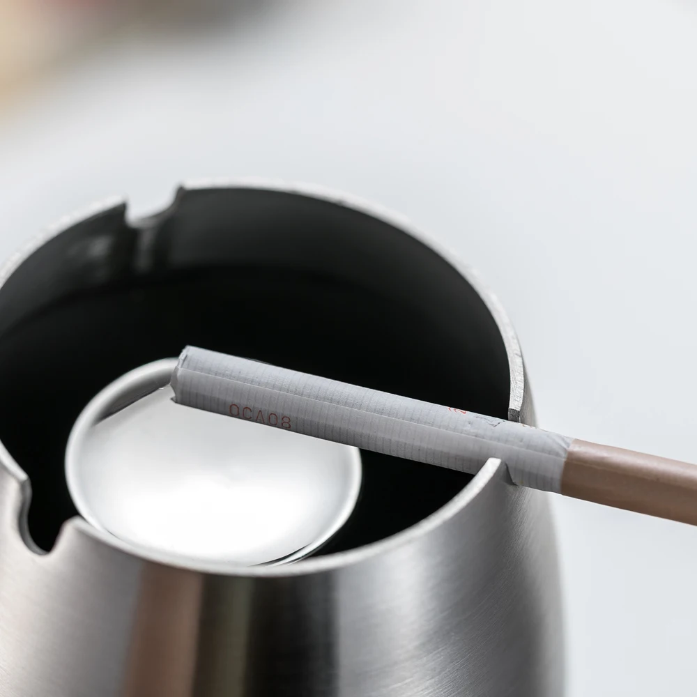 Настольная пепельница из нержавеющей стали сигарета держатель для патио отеля