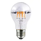 Светодиодсветодиодный лампа накаливания A19, 4 Вт, с серебристыми чашами, мягкий теплый белый наполовину хромированная к, 40 Вт, эквивалент 2700 в, 110 В, 120 В, 220 В