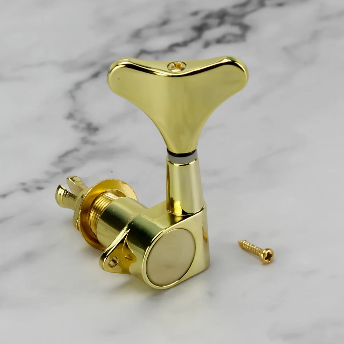 FLEOR 6PCS Metal Electric Bass Machine Heads Tuner Tuning Keys Pegs 3L3R Golden for Guitar 5/6 Strings | Спорт и развлечения
