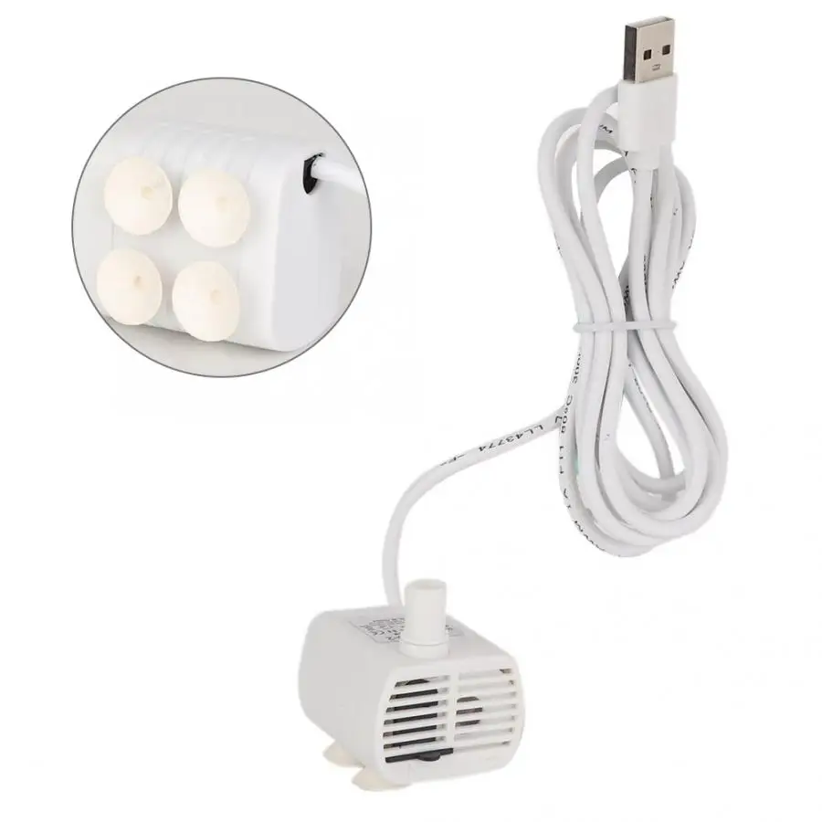 Модный Погружной водяной мини насос с USB для аквариума дозатор домашних животных