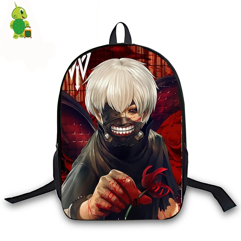 Рюкзак с аниме Tokyo Ghoul для девочек и мальчиков подростков сумка книг Kaneki Ken женский