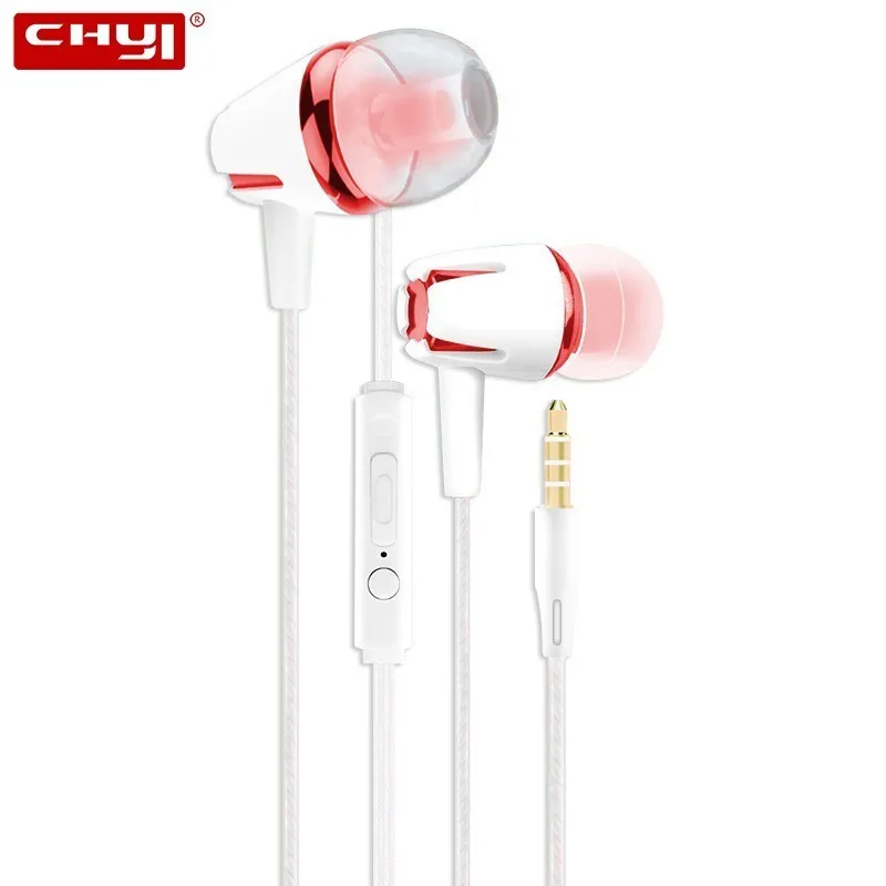 CHYI Handsfree Earphone With Microphone Wired Gaming Headset Sport In Ear Cheap Music Surging Bass Stereo Earbuds Candy Freebuds