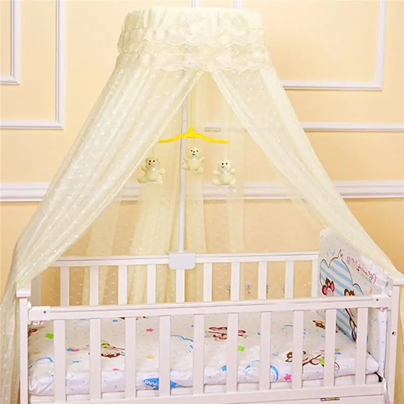 

Baby Round Mosquito Net Hung Netting Bed Canopy For Kids Bedroom Mosquito Net Stand Holder Adjustable Clip-on Crib Canopy Holder
