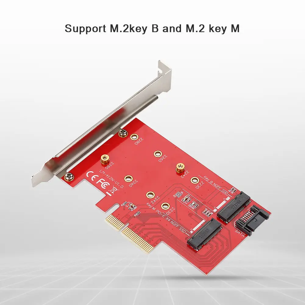 Pci-E X4 к M.2 Ngff M/B Ключ Ssd Sata адаптер конвертер карта для настольных ПК | Компьютеры и