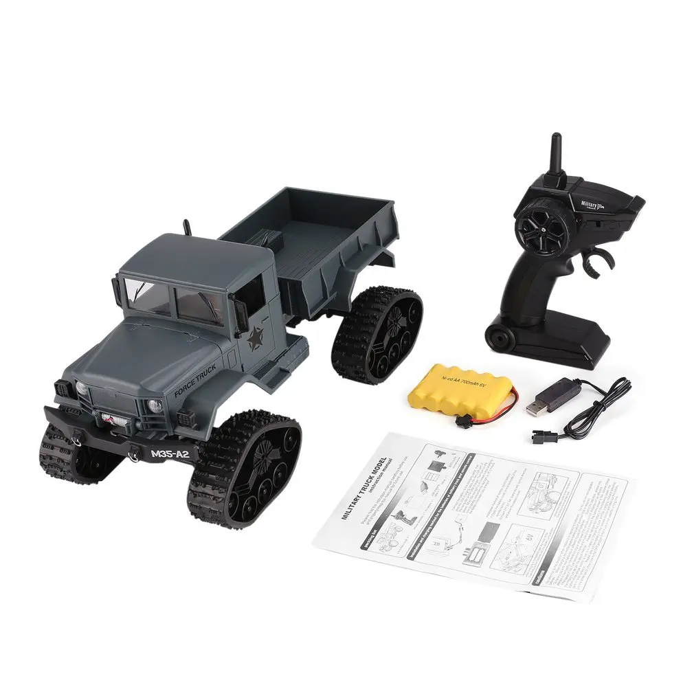 Военный Rc грузовик армейский 2 4 ГГц 1:16 4wd гусеница внедорожный пульт