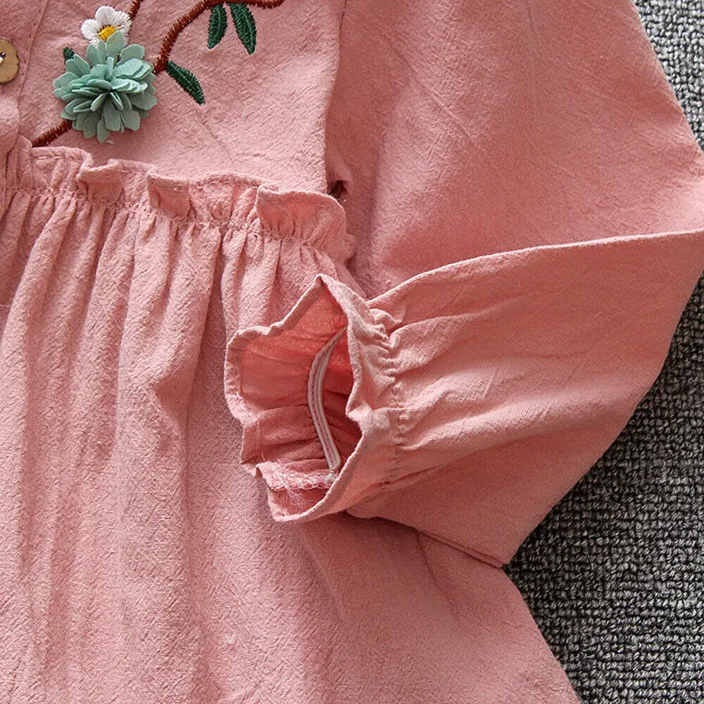 Платье для новорожденных девочек Pudcoco весеннее платье с вышивкой | Мать и ребенок