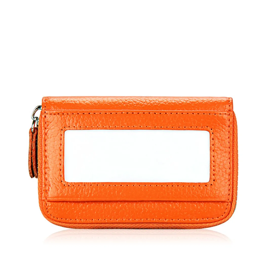 Credit Card Holder For Women Bus Organizer Purse Men Zipper Leather Pocket RFID Blocking Unisex Money Coin Package | Багаж и сумки