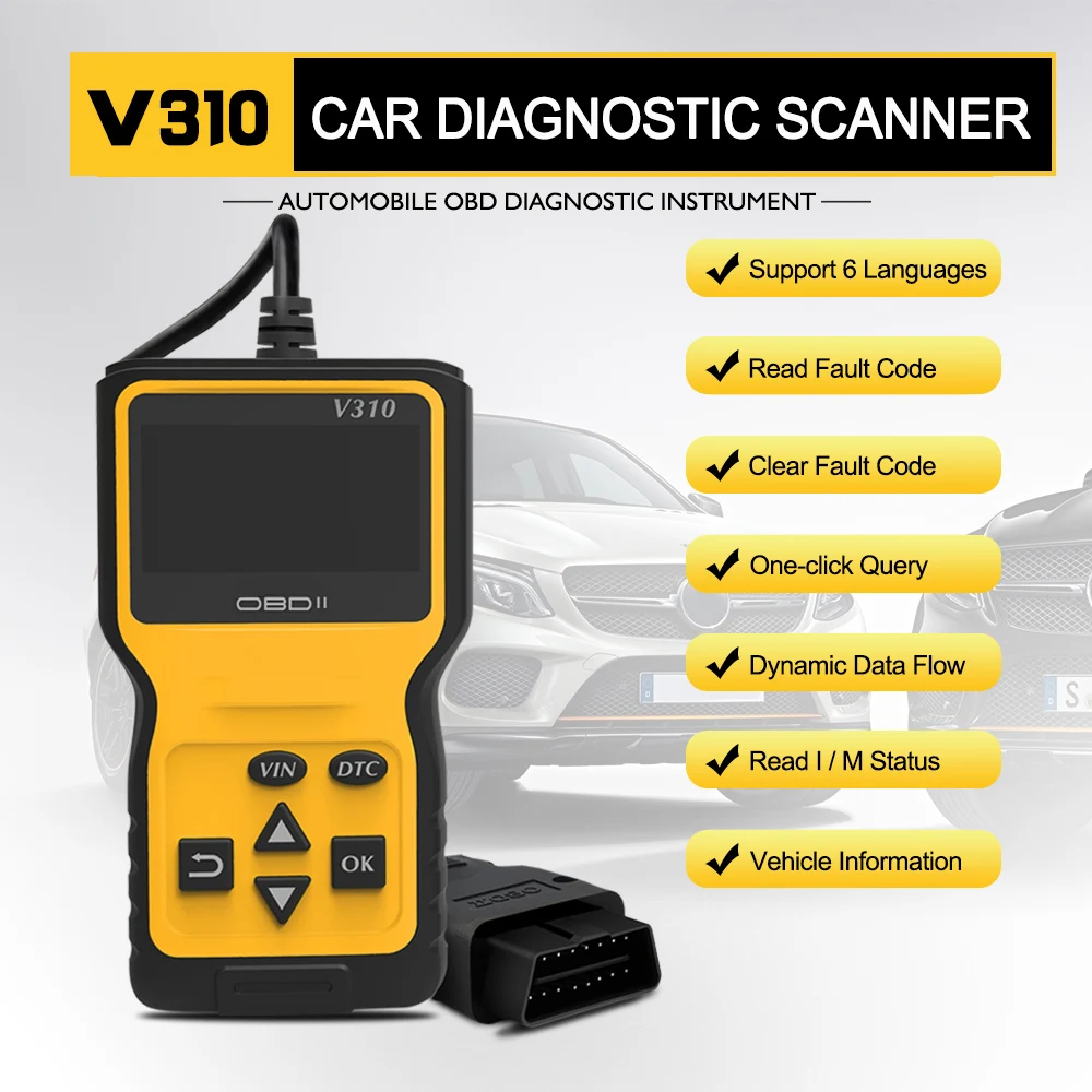 Сканер OBD OBDII считыватель кодов автомобильный диагностический сканер