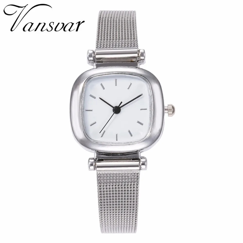 Модные женские серебряные квадратные часы минималистичные стильные маленькие