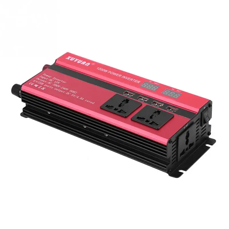 1200W DC12V для AC220V автомобиль изменение Мощность преобразователь с светодиодный