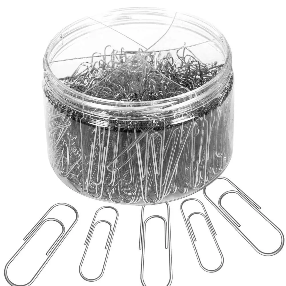 500 Pieces Silver Paper Clips Medium Jumbo Size (28 Mm 50 Mm) | Канцтовары для офиса и дома