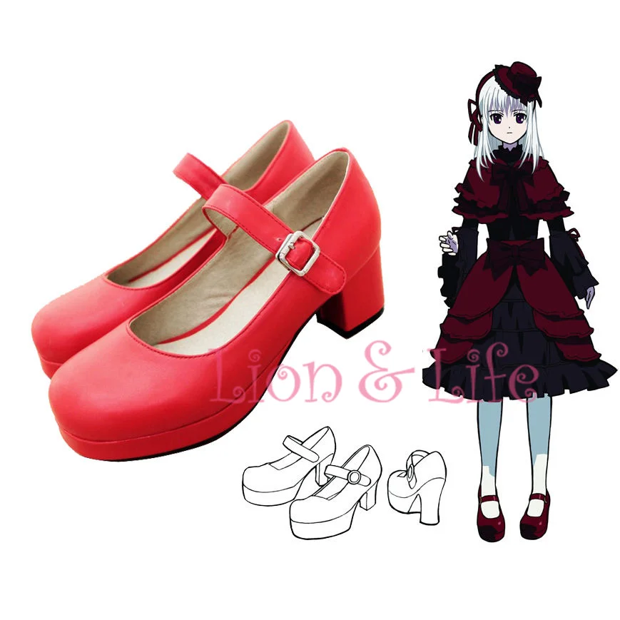 

K Kushina Anna Sakura Lolita обувь на высоком каблуке для косплея кожа ремешок