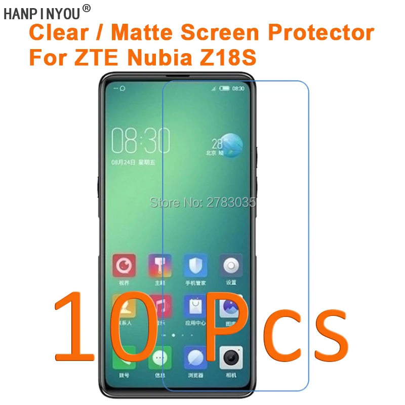 

10 шт. для ZTE nubia Z18s 6,26 "Прозрачная/Антибликовая матовая защитная пленка для экрана (не закаленное стекло)