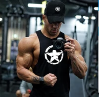 men tank top shirts cotton sleeveless fitness shirt singlet bodybuilding workout gym vest