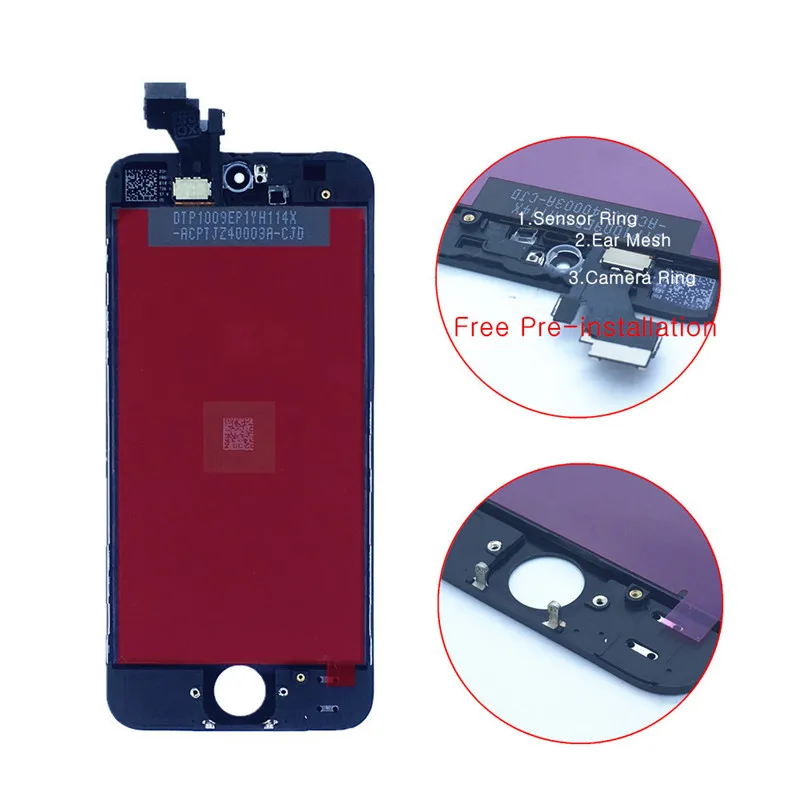 1 шт. высококачественный ЖК-дисплей и сенсорный экран для iPhone 5 5S SE без битых