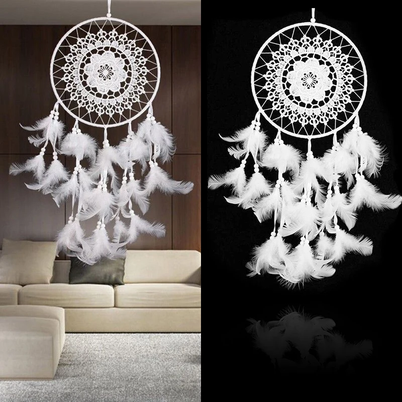 

1pc x White Handmade Dream Catcher Wall Hanging Decoration Ornament Craft Gift