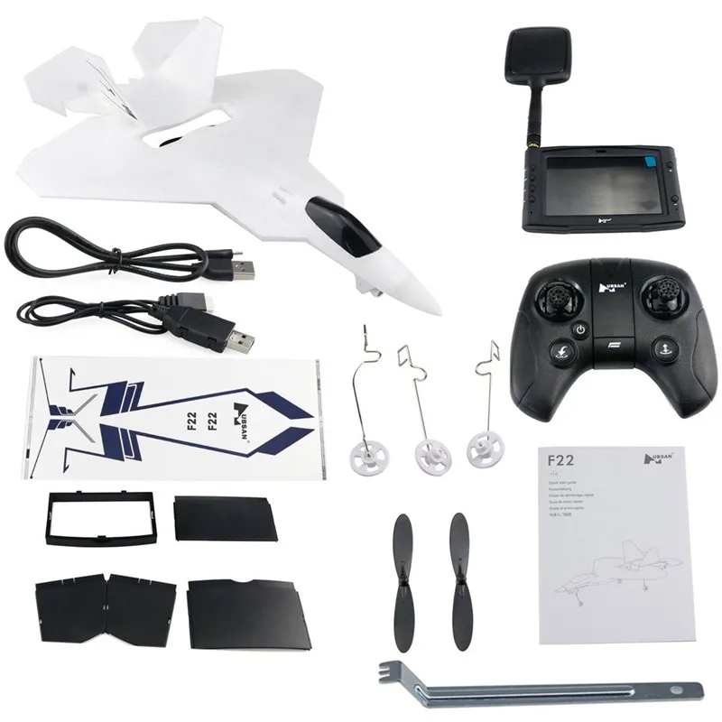 HUBSAN F22 310 мм размах крыльев EPO FPV RC Aircraft 720P камера и HT015B передатчик Дрон с GPS