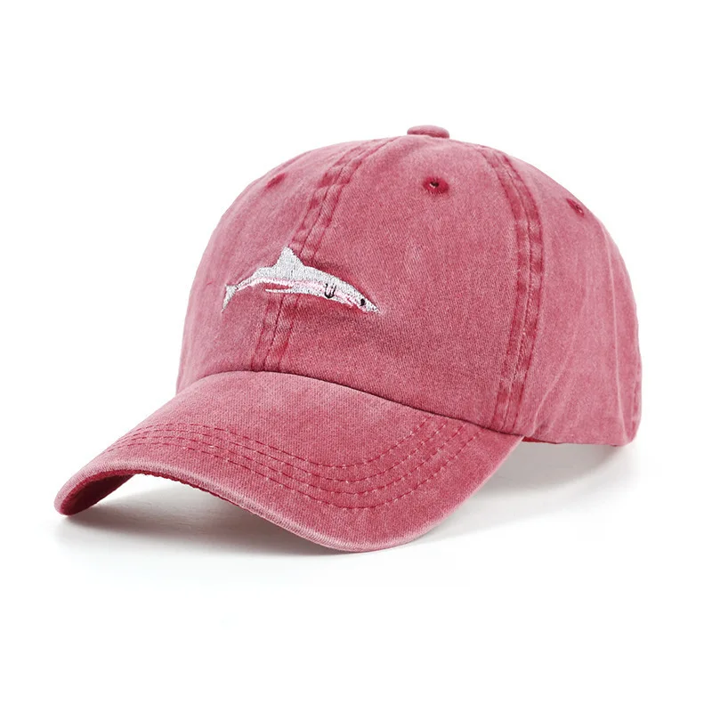 2019 новый 100% тертые хлопковые Casquette Бейсбол шапки Для мужчин Шапки Акула шляпа c
