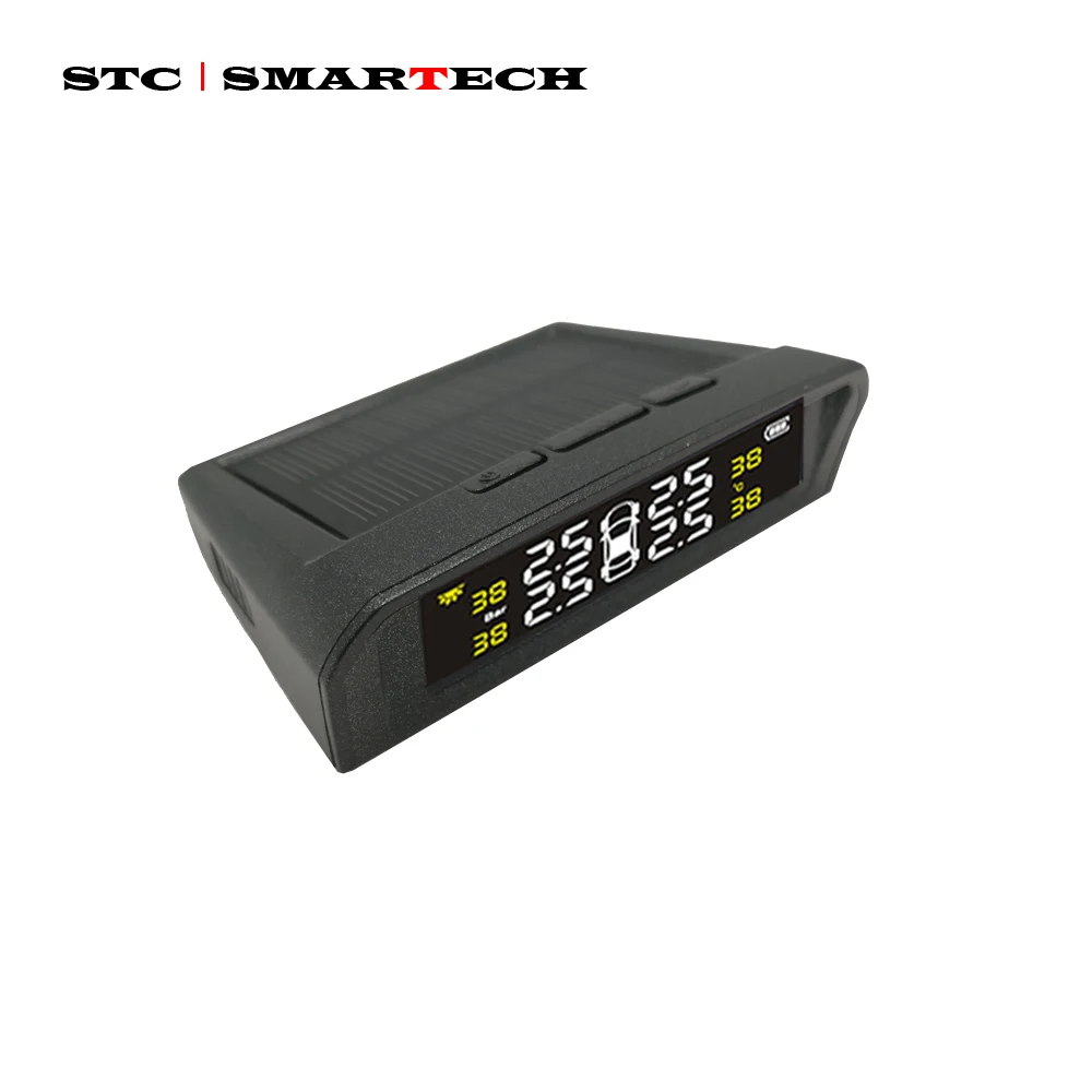 SMARTECH TPMS Солнечный автомобильный датчик давления в шинах с ЖК дисплеем система