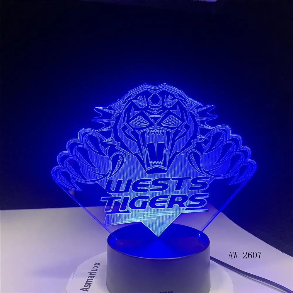 3D светодиодный ночсветильник в виде жилета Tiger Team 7 цветов с USB-портом | Лампы и