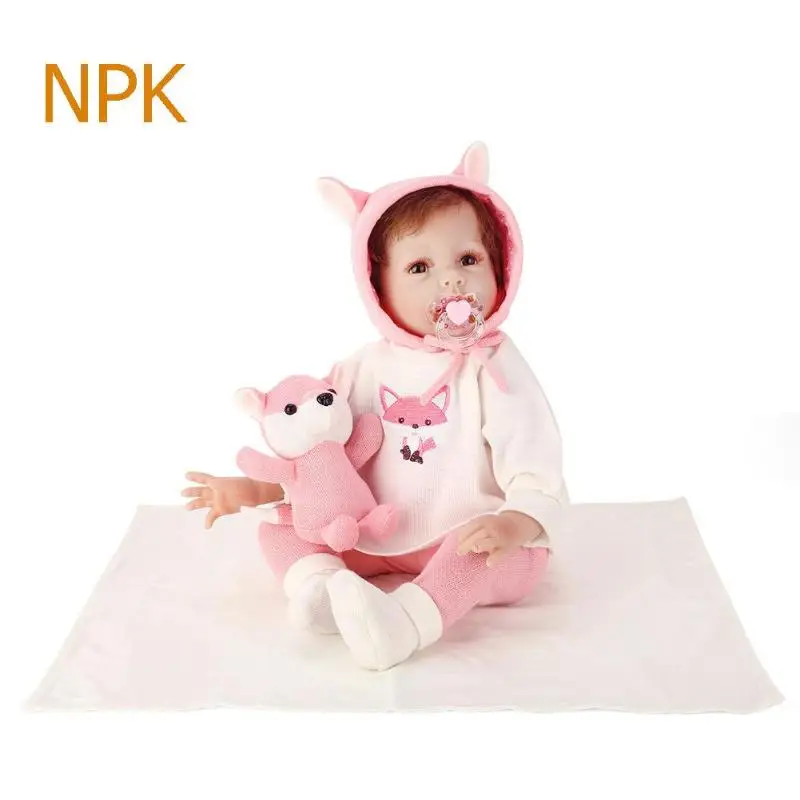 NPK 55 см милые мягкие силиконовые куклы для новорожденных искусственные Игрушки