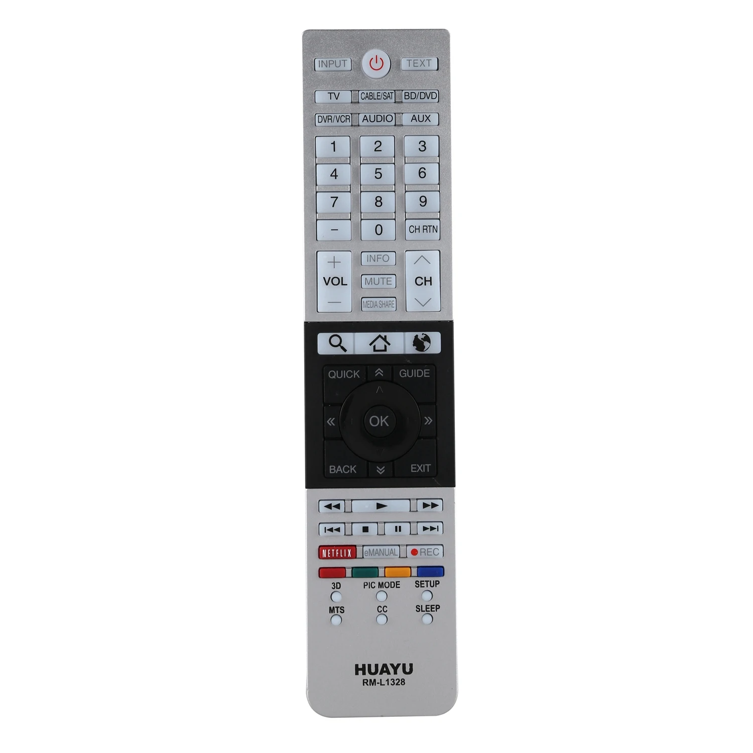 HUAYU Rm-L1328 совместим с дистанционным управлением Toshiba Tv 58L7350U 58L9300 58L9300U 65L7350U 65L9300 65L9300U