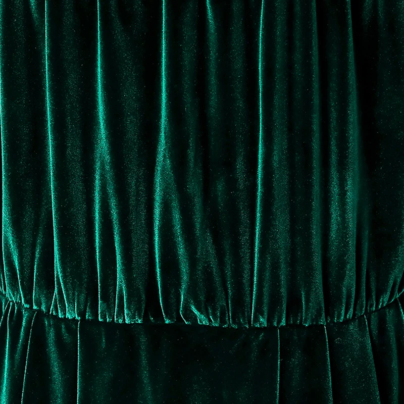 

Nerazzurri velvet dress women pleated warm black green long sleeve velour dress button knee length plus size fall dress 6xl 7xl