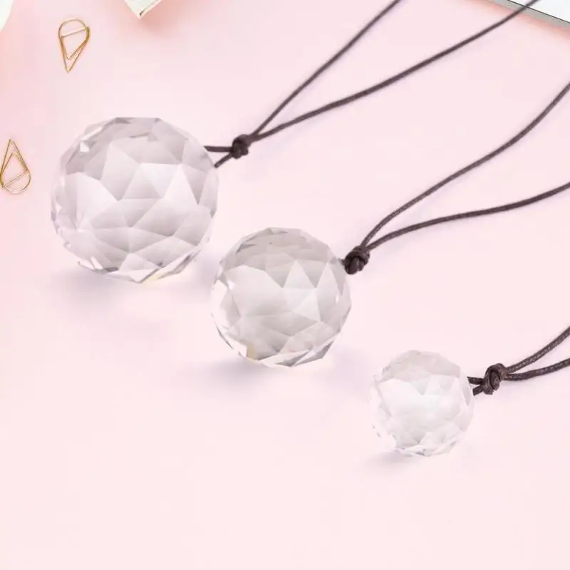 3 шт. хрустальный стеклянный шар кулон окно Suncatcher DIY призмы Люстра аксессуары части висячие украшения для дома Wediing