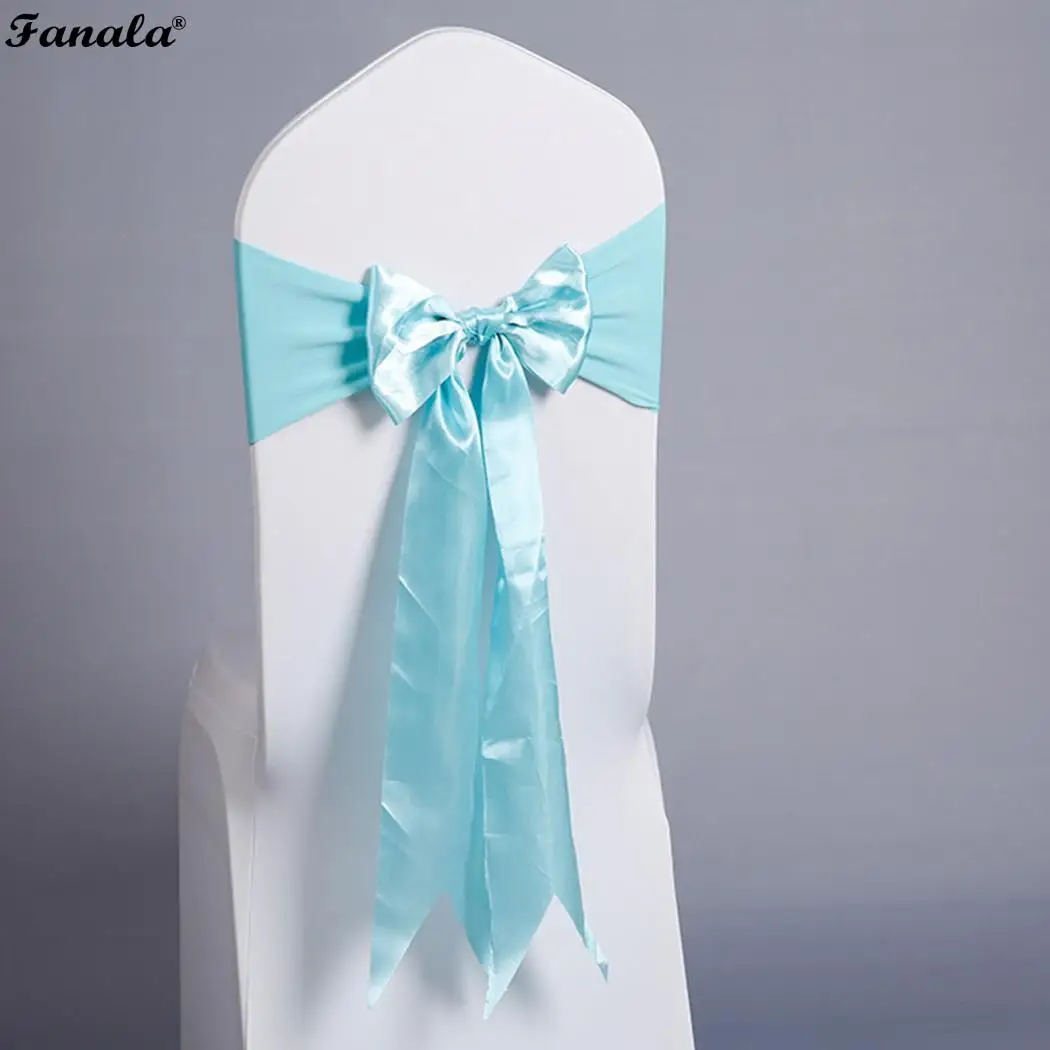 New Elastic Chair Back Bow Tie Cover Wedding Party Decorations Gift  Дом и