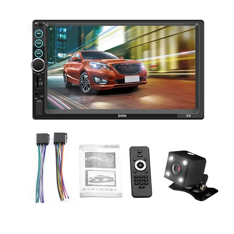 7 &quot2 DIN MP5 плеер автомобиля Bluetooth Сенсорный экран стерео радиокамера поддерживает