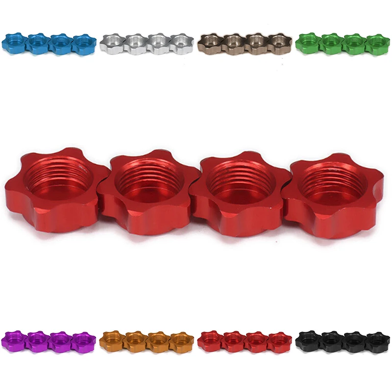 4 шт. 17 мм алюминиевый колпачок колеса Шестигранная гайка тонкая Пылезащитная