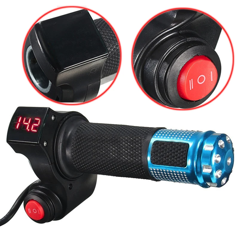 E-bike Universal 24V 36V 48V E-Bike Electric Scooter Digital Meter Handlebar Throttle Handlebar Grips Electric Bike Accessories