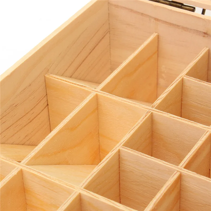 68 слотов ящик для хранения эфирных масел деревянные бутылки ароматерапии