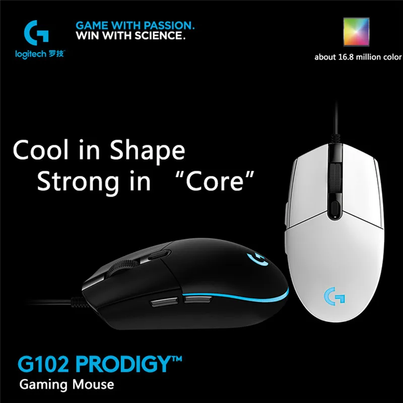 Оригинальная игровая проводная мышь Logitech G102 Оптическая Проводная поддержка