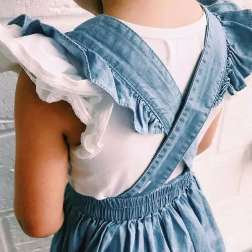2019 Denim Overall Dress Toddler Baby Girls Kid Sleeveless Suspender Party Princess Children Sundress Outfit New | Детская одежда и