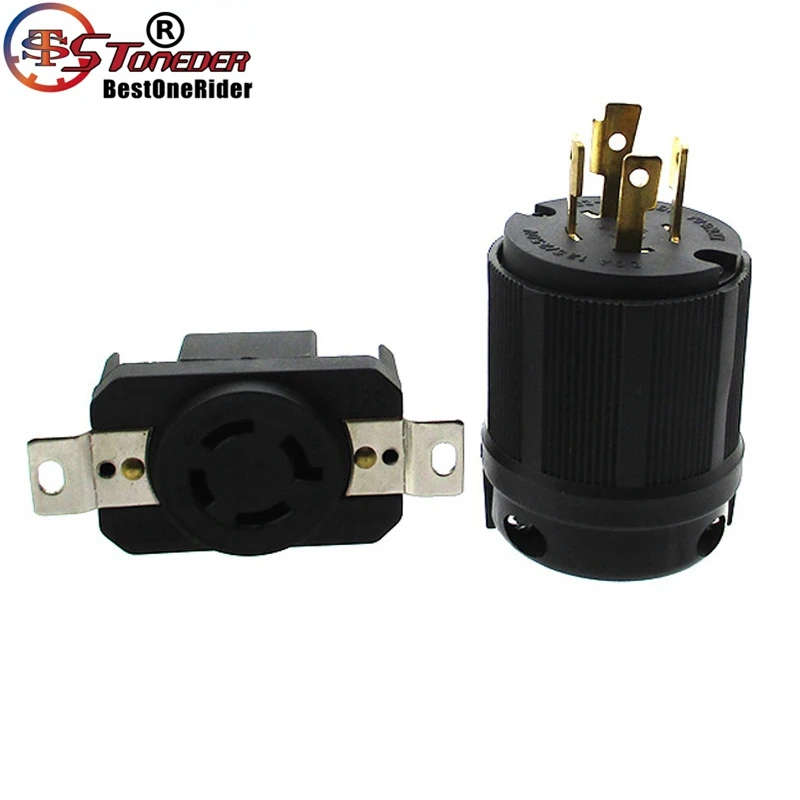 STONEDER 4 зубец штепсель с поворотным замком гнездо 20A MP 125V 250V NEMA L14-20R UL утверждение
