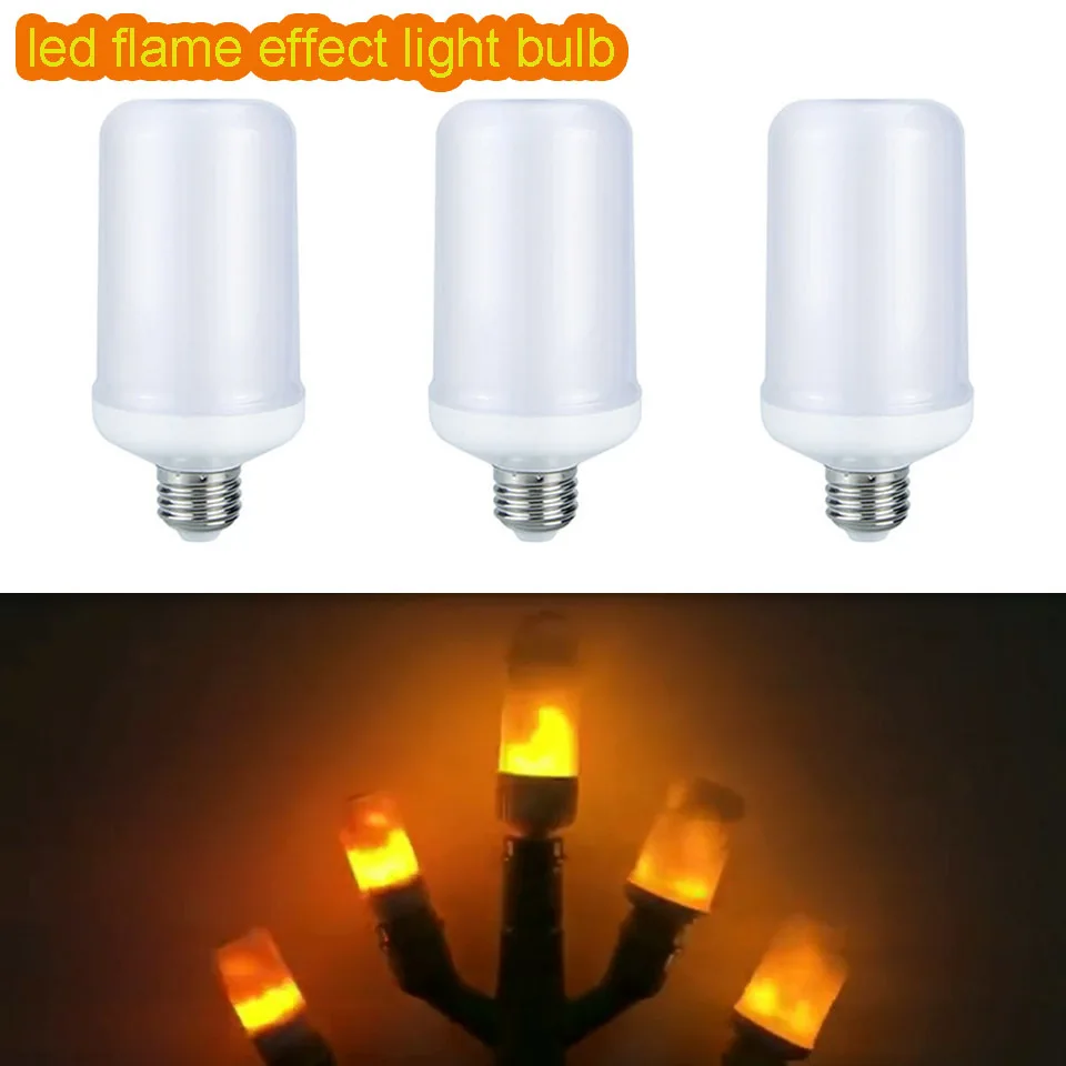 Светодиодный светильник с эффектом пламени новый светодиодный E27 SMD2835 пожарная