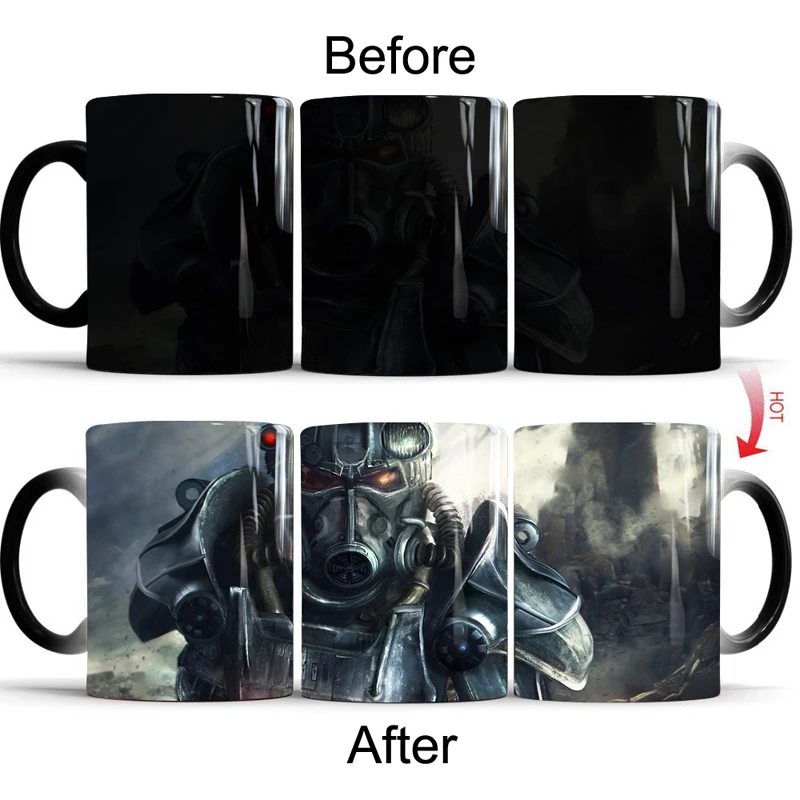 

Fallout 4 Coffee Mugs Funny Color Change Cups and Mugs Creative Drinkware