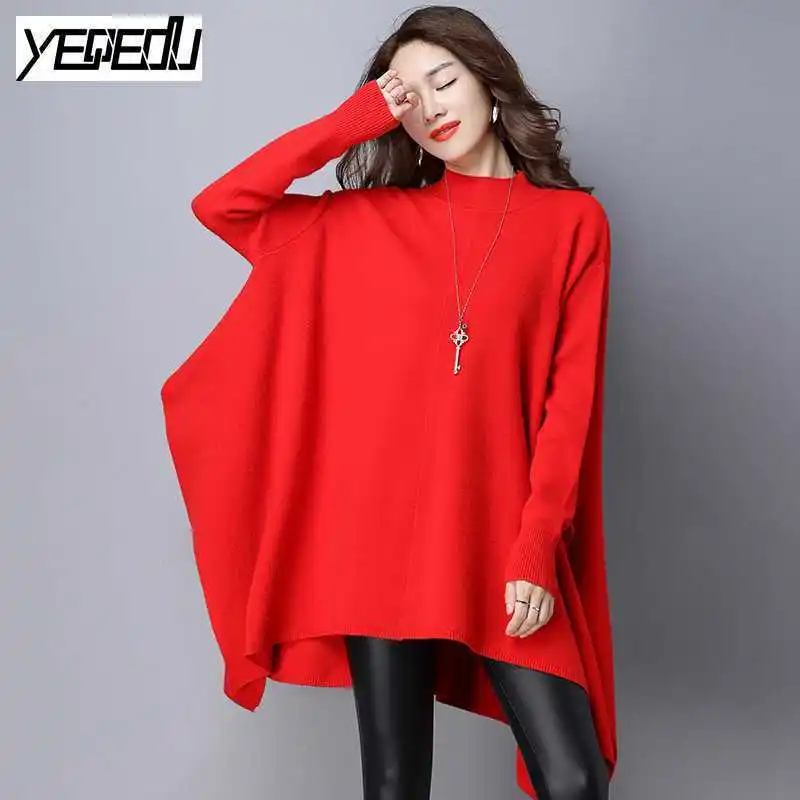 #2822 2018 Long Knitted sweater women Fashion Batwing sleeve Women sweaters and pullovers Knitwear Oversize Ponchos and capes
#2822 2018 Long Knitted sweater women Fashion Batwing sleeve Women sweaters and pullovers Knitwear Oversize Ponchos and capes