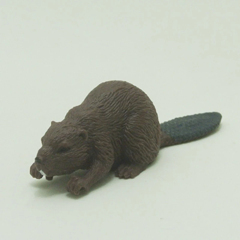 Имитация бобра диких животных модель фигурка игрушка коллекционный детский