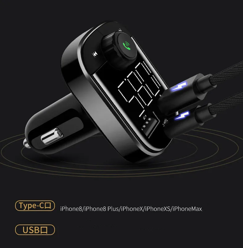 CARCHET Car MP3 Player Wireless Bluetooth FM Transmitter Modulator Kit Type-C Fast Charge Dual USB Charger | Автомобили и