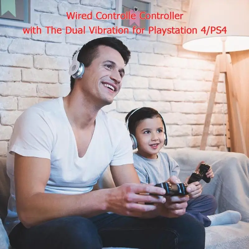 Проводной контроллер с двойной вибрацией для Playstation 4/PS4 игровой геймпад джойпад