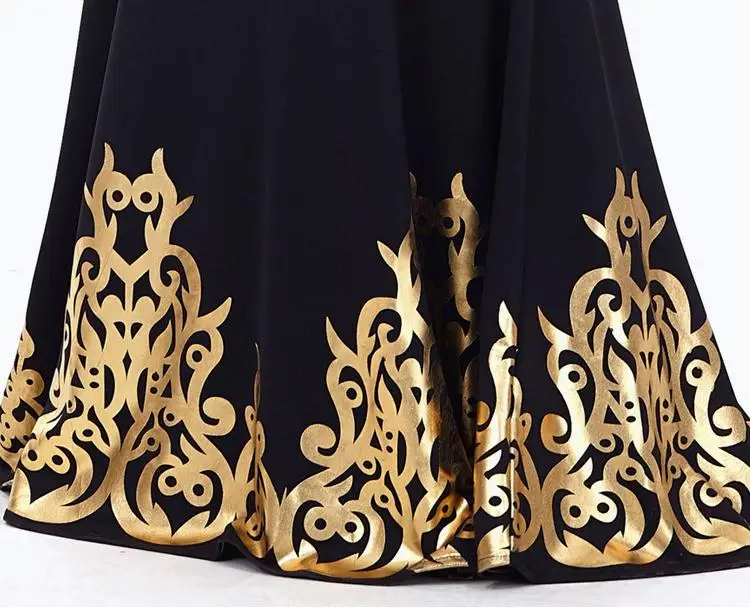 Арабское мусульманское женское горячее тиснение Макси платье Abaya Jilbab Русалка на