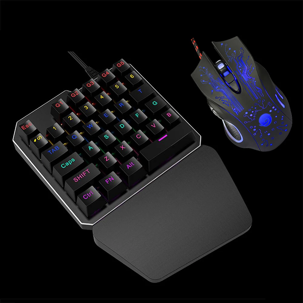 HXSJ J100 35 клавиш односторонняя игровая клавиатура USB Проводная и мышь механическая
